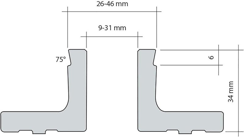 BMTURNING Extended Dovetail Pin Jaws 25 mm for Woodturning Lathe Chucks,Extended spigots for narrow workpieces, Dovetail-shaped spigot ends for small bowls, Compatible with Super NOVA 2, G3. - Image 3